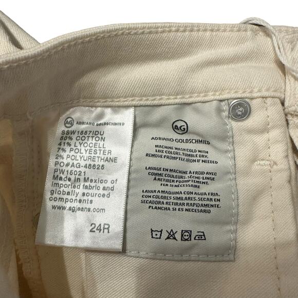 Adriano Goldschmeid AG NEW Womens Prima Crop Off White Jeans 24 - Picture 5 of 5